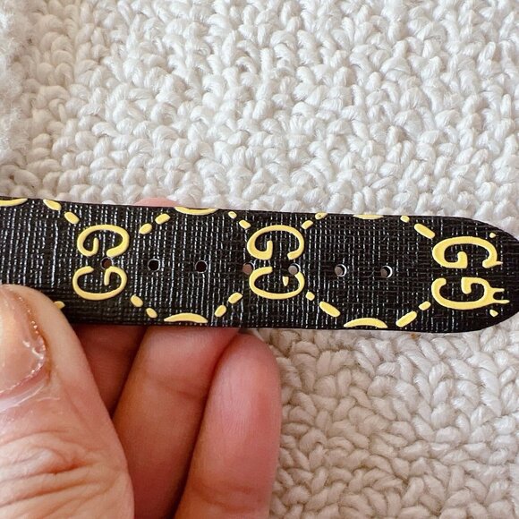 Gucci G-Timeless Ghost YA1264019 Quartz Black/Yellow Dial Steel 38mm Watch * NEW - Picture 4 of 8